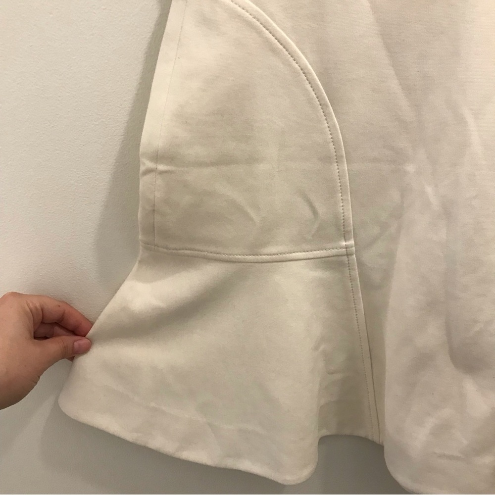 Rebecca Taylor Fit and Flare Skirt 0 white cotton silk - Picture 4 of 8